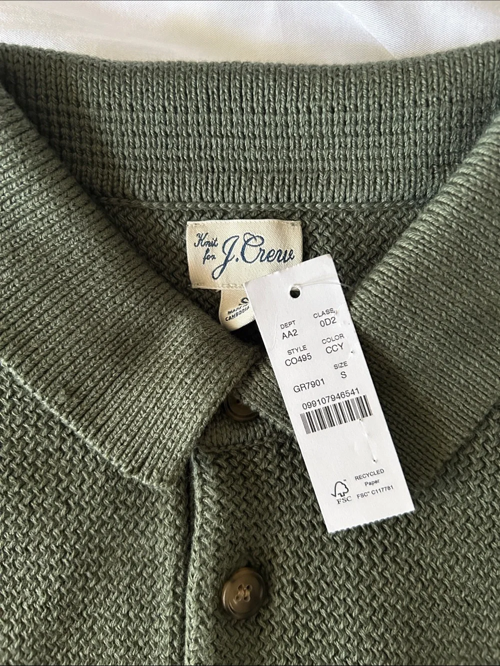 Cotton racking-stitch sweater-polo